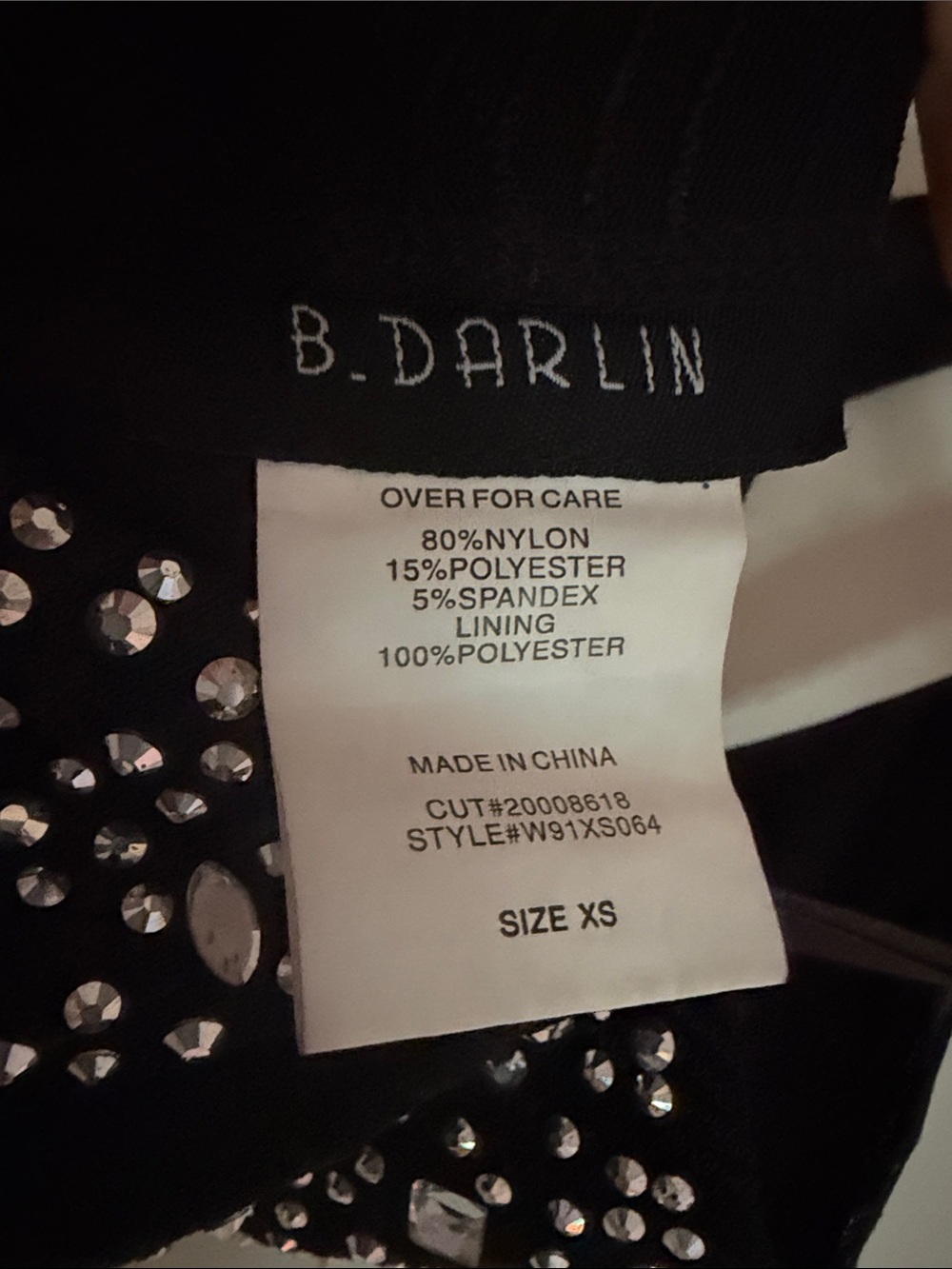 Black Halter Rhinestone Bodycon Dress - Picture 4 of 4